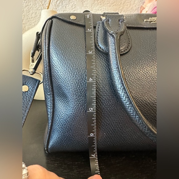 Coach Navy Satchel Handbag/Shoulder Bag Mini Bennett Bag. 💙 - Picture 12 of 16